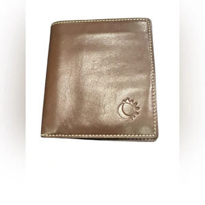 Men’s brown faux leather billfold wallet